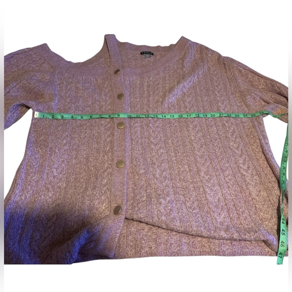 VENUS Pink Off-the-Shoulder Sweater Textured Knit - Picture 7 of 7